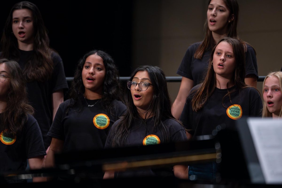 Choir singing at LISD Choral Showcase in September. The choir performs in a variety of different shows throughout the year. 